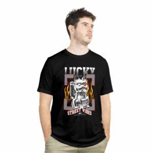 Lucky Cat Street Vibes | Camiseta Oversized Streetwear DTF