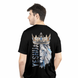 Camiseta Oversized Yeshua Leão Coroado DTF Premium | TML