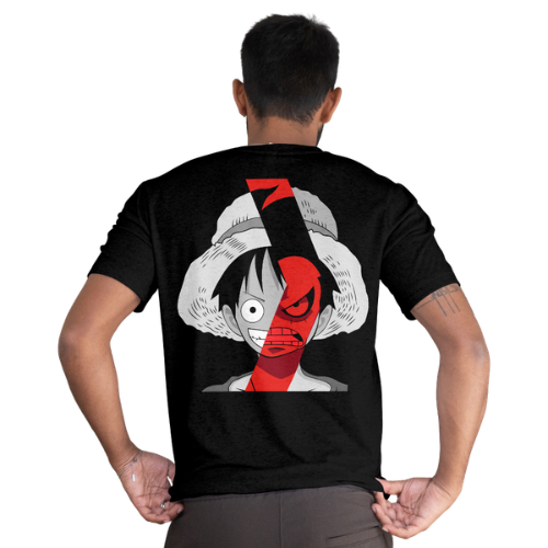 Camiseta Oversized Anime Pirata Chapéu de Palha DTF Premium | TML
