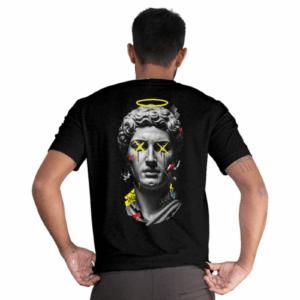 Camiseta Oversized Estátua Glitch Aureola DTF Premium | TML