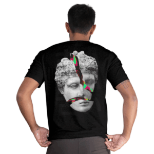 Camiseta Oversized Estátua Mármore Split DTF Premium | TML