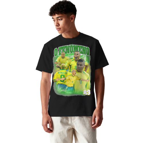 Fenomeno R9 Brasil | Camiseta Oversized Retro DTF Premium