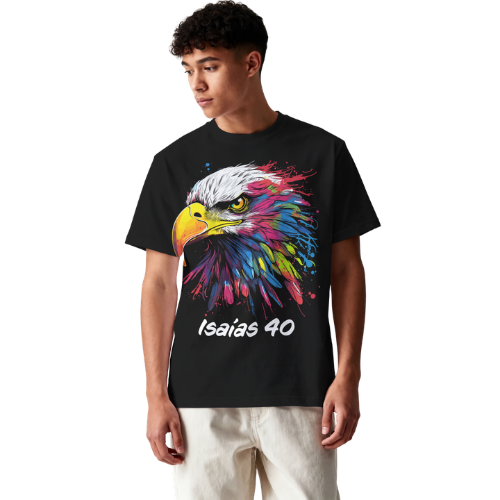 Aguia Isaias 40 Gospel | Camiseta Oversized DTF