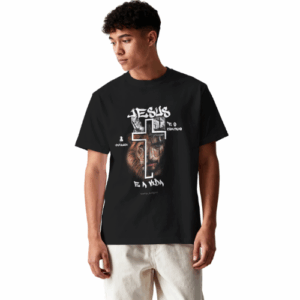 Jesus o Caminho Gospel — Camiseta Oversized Leão de Judá DTF Premium
