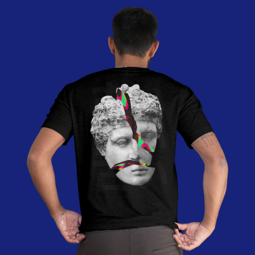Camiseta Oversized Estátua Mármore Split DTF Premium | TML - Imagem 4
