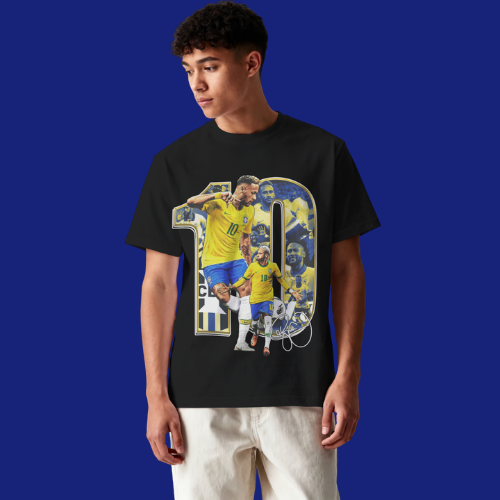 Camisa 10 Gold Brasil | Camiseta Oversized Arte Dourada DTF - Imagem 4