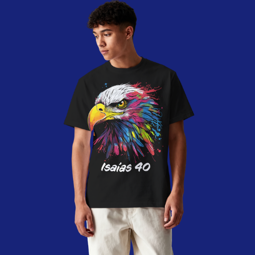 Aguia Isaias 40 Gospel | Camiseta Oversized DTF - Imagem 4