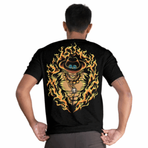 Camiseta Anime Pirata Chamas DTF Premium | TML