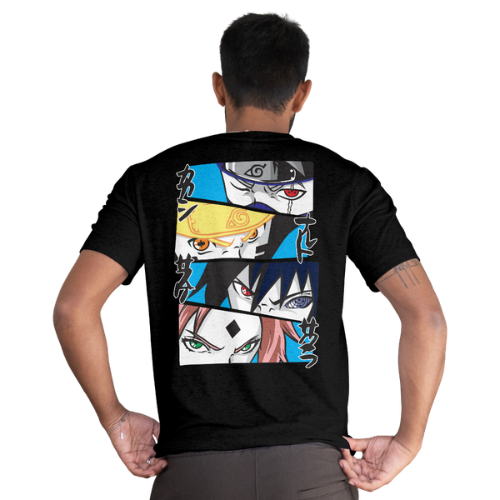 Camiseta Anime Ninjas Olhares Quadrinhos DTF Premium | TML