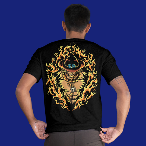 Camiseta Anime Pirata Chamas DTF Premium | TML - Imagem 4